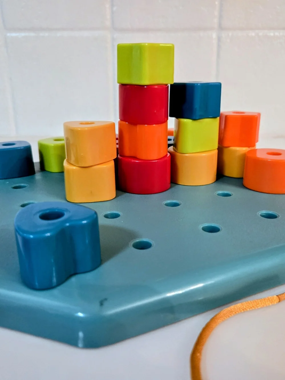 Battat Lacing And Stacking Peg Board Toy